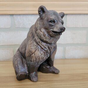 Grizzly Bear Statue - Handpainted Vintage